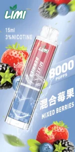 Limi 8000 Puffs 拋棄式電子煙 底部七彩發光一次性煙桿 711到付：圖片 3