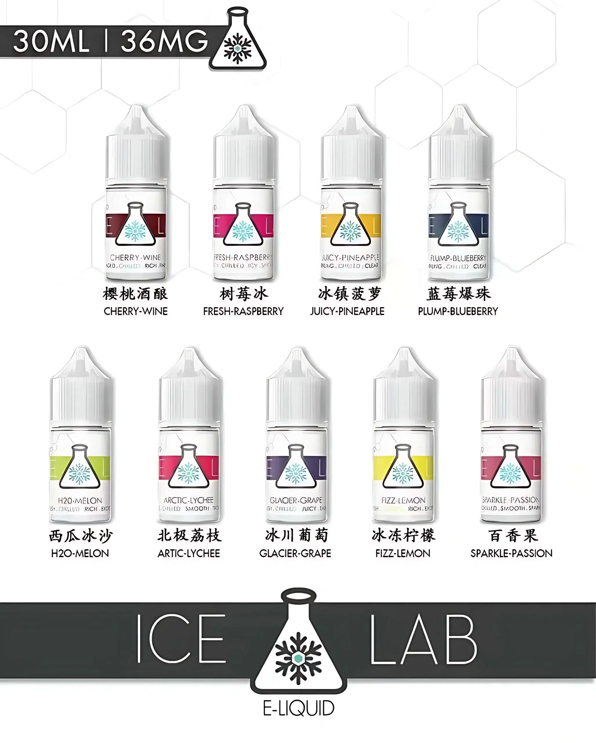 冰凍實驗室菸油-scaled-1.webp ICE LAB冰凍實驗室/30ML小煙主機專用煙油/36MG尼古丁 現貨:圖片 1